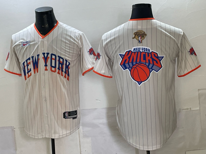Men New York Knicks blank white 2026 Nike NBA jersey 0725001->texas rangers->MLB Jersey